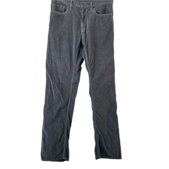 Banana Republic Corduroy Pants Mens 31x32 Straight Leg Gray Casual 100% Cotton - Picture 2 of 12
